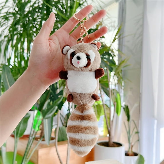 Wall hangs,Abaodam Raccoon Keychains Plush Stuffed Keychain Cute Soft Plush Raccoon Keychain Animal Pendant Toy Jewelry For Bag Purse
