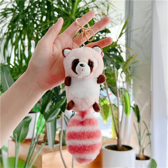 Wall hangs,Abaodam Raccoon Keychains Plush Stuffed Keychain Cute Soft Plush Raccoon Keychain Animal Pendant Toy Jewelry For Bag Purse