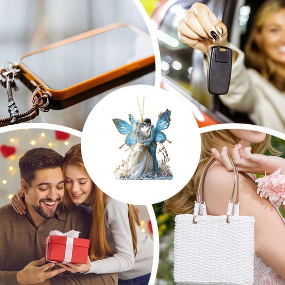 Wall hangs,Acrylic Skeleton Couple Ornament Unique Skeleton Couple Gothic Wedding Keepsake | Figurines Acrylic Skeleton Home Décor Halloween Decoration For Tabletop Skeleton Ann