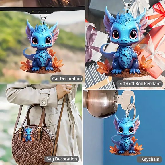 Wall hangs,Cartoon Dragon Car Hanging Decorations Cute Dragon Pendants Holiday Home Decorations