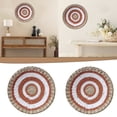 thumbnail image 1 of Wall hangs,Wall Basket Decor Boho Wall Hanging Decor Rattan Wall Decor Flat Round Wicker Woven Macrame Tapestry Wall Basket Serving Tray Art Handmade Set For Room Bedroom Living Room, 1 of 6