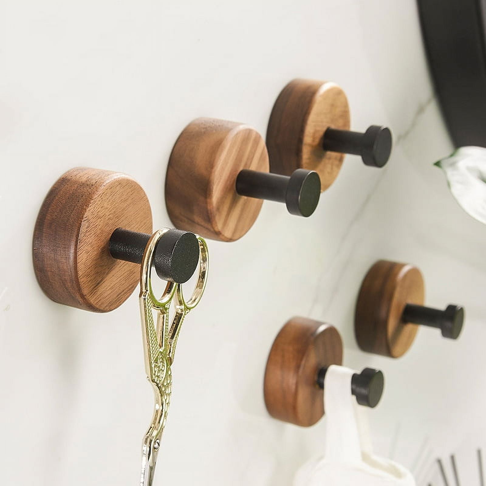 Adhesive wooden wall hooks hotsell