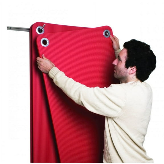 Wall mat hanger, 86" L x 8" H x 16" D, 10 capacity