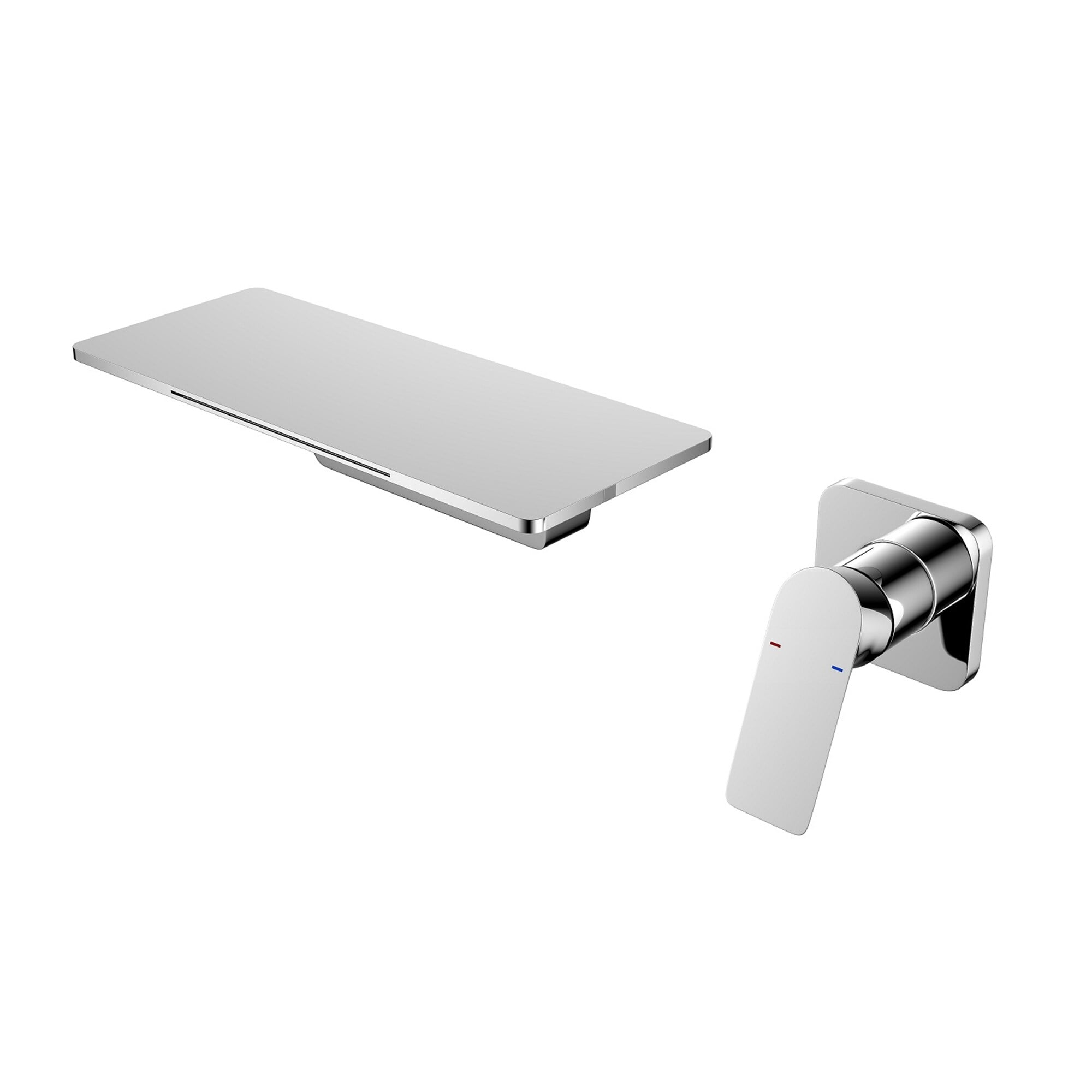 Chrome Wall Mount Waterfall Bathroom Sink Faucet