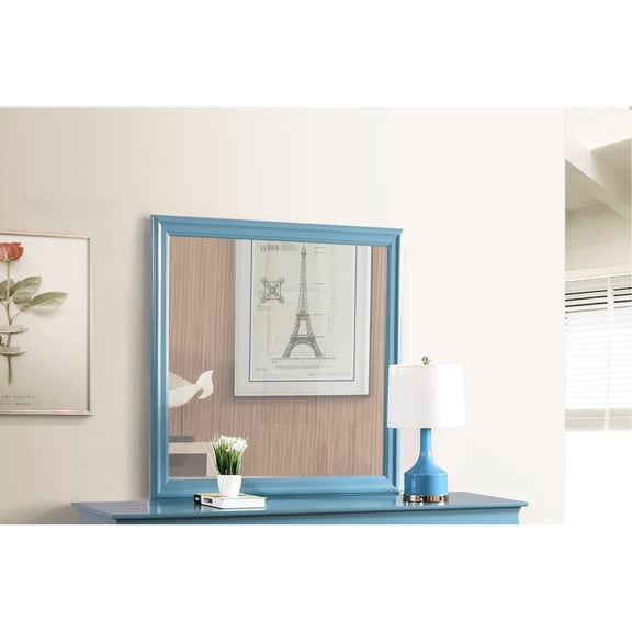Wall - mountable Mirror | Clear reflection for dressing | Wood veneer construction | Fit various décors