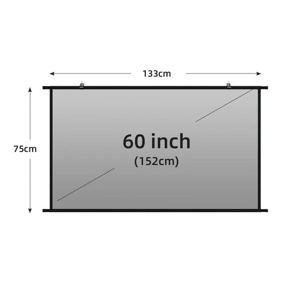 Wall-mounted Anti-light Projector Screen 16:9 Ratio Foldable ,Wrinkle-Free