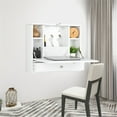 thumbnail image 1 of Wall-mounted Computer Desk with Storage, Multi-functional Table for Living Room, Bedroom, 1 of 7