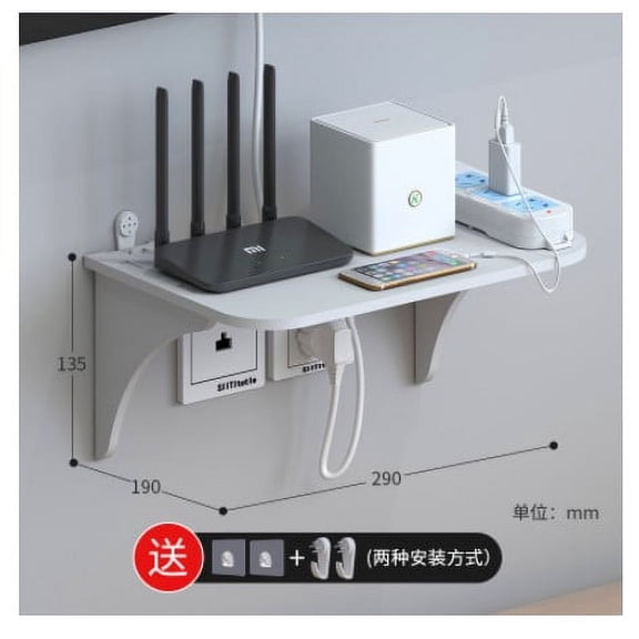 White PVC Wall Floating Shelf for Home Use Multi-functional Book Storage and Decor Display 10.5