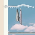 thumbnail image 1 of Tri-Fold Hanger Clothes Drying Rack Retractable Drying Rack Bearing 50kg White, 1 of 12
