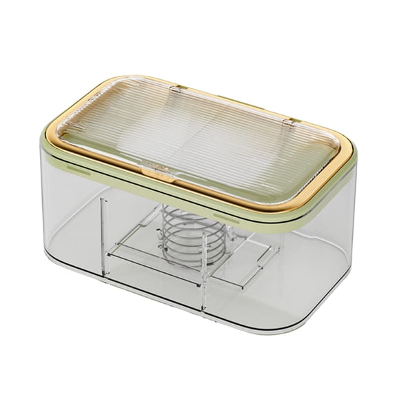 Wall-mounted Mask Organizer With Automatic Raising, Hanging Lid Door Napkin Box, Transparent Tissue Box for Car Garage, Dustproof Cover Included