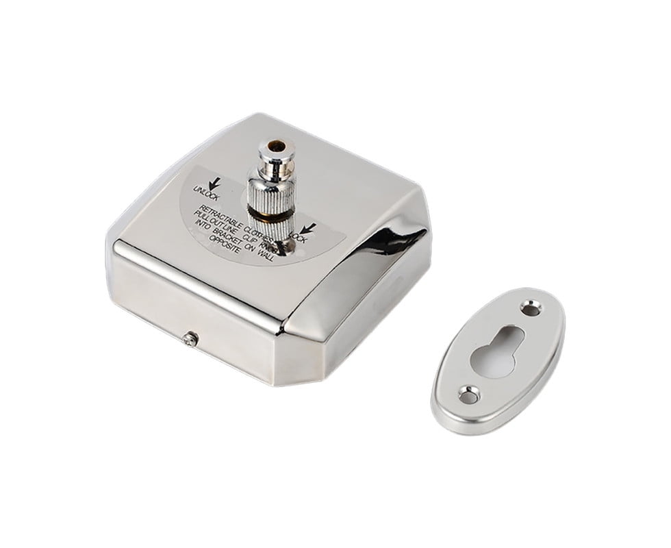 Wallmounted Metal Clothesline Household No Drilling Retractable Drying