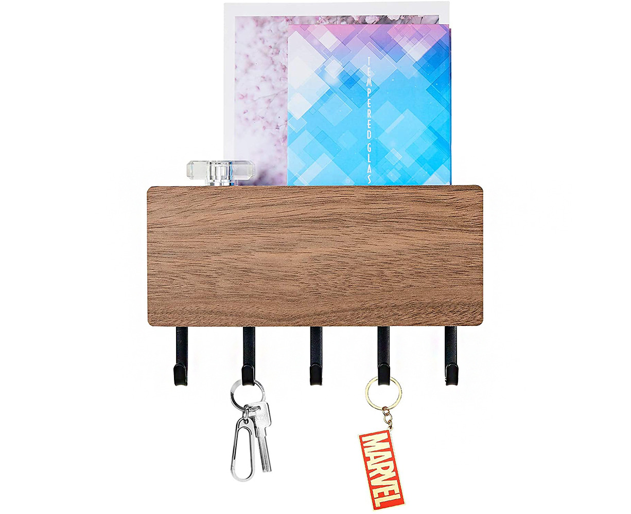 Wall-mounted Mini Wall Mount Mail Letter and Key Rack Holder Organizer ...