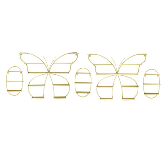 Wall-mounted Nail Polish Storage Rack, 5PCS Butterfly Nail Polish Rack, Essential Oil Organizer for Home Spa Nail Salon Shop
