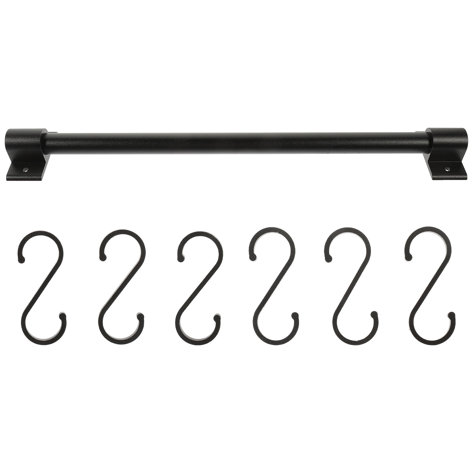 Wallmounted Rail Stainless Steel Hooks Hanging Pot Rack Espresso Cup