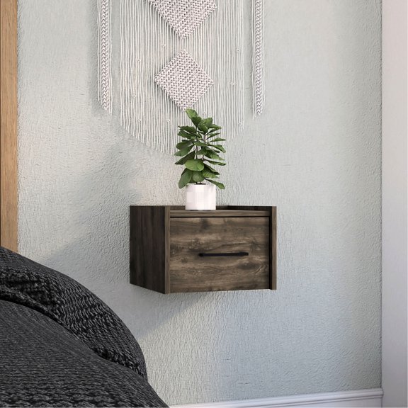 Wall-mounted Single Drawer Design / Floating Effect for Nighttime Essentials in Limited Space
