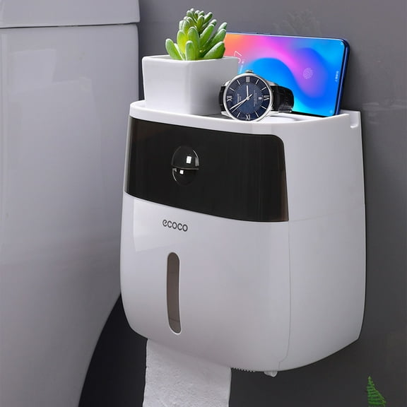 Wall-mounted Smart Sensor Tissue Box Sensor Automatic Paper Dispensing Machine 8.18x8.07x4.92 in Adhesive Load 8-10 kg Paper Box For Household And Commercial Bathrooms Transparent Viewin