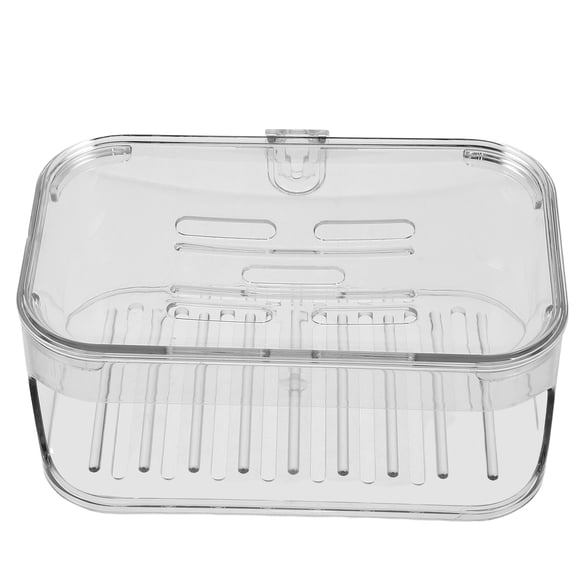 Wall-mounted Soap Dish Flip-shaped Cover Shell Container Box