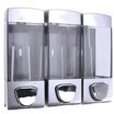No-Drill Shower Dispenser Wall Mount - 2 Chamber Soap & Shampoo Holder For Bathroom