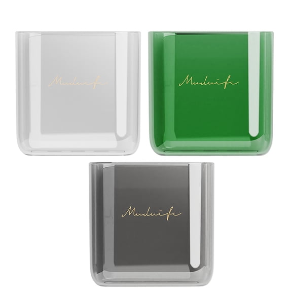 Wall-mounted Storage Box Data Cable Hanging Tv Stand Acrylic Bedside Organizer Holder 3 Pcs