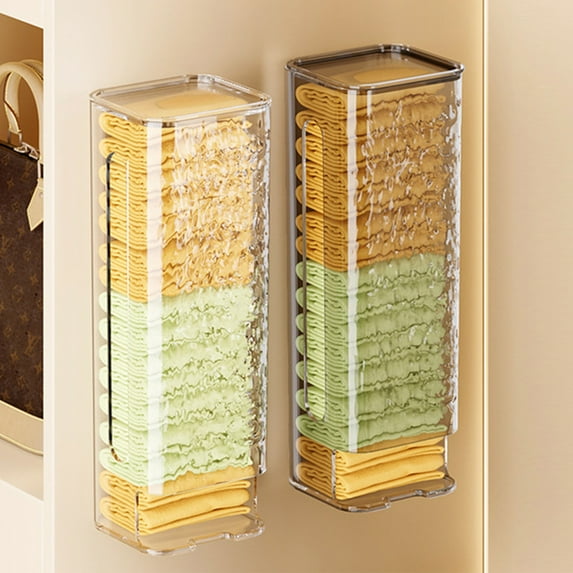 Wall-mounted Storage Box under $5! CQCYD Wall Mounted Underwear Sock Organizer Hanging Closet Shelves for Home Bedroom Organization