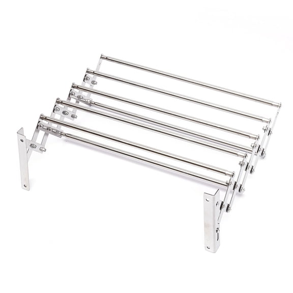 Wall-mounted Towel Storage Shelf Clothes Drying Towel Rack Laundry Hanger Silver