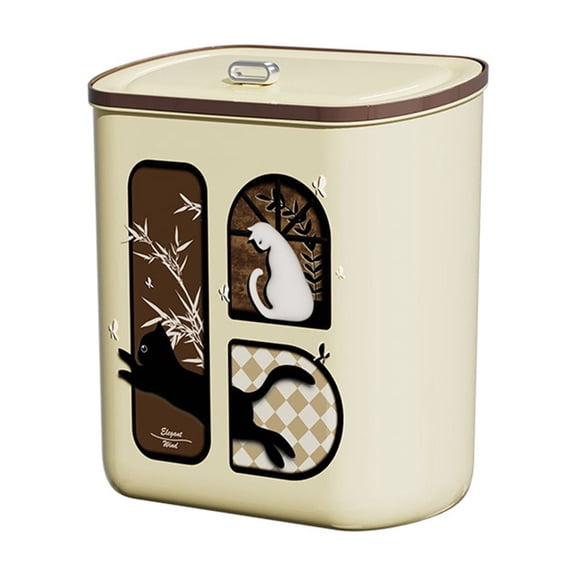 Wall-mounted Trash Bin Antique Household Clean High-end Sense Kitchen Waste Storage Non-bending Large Capacity