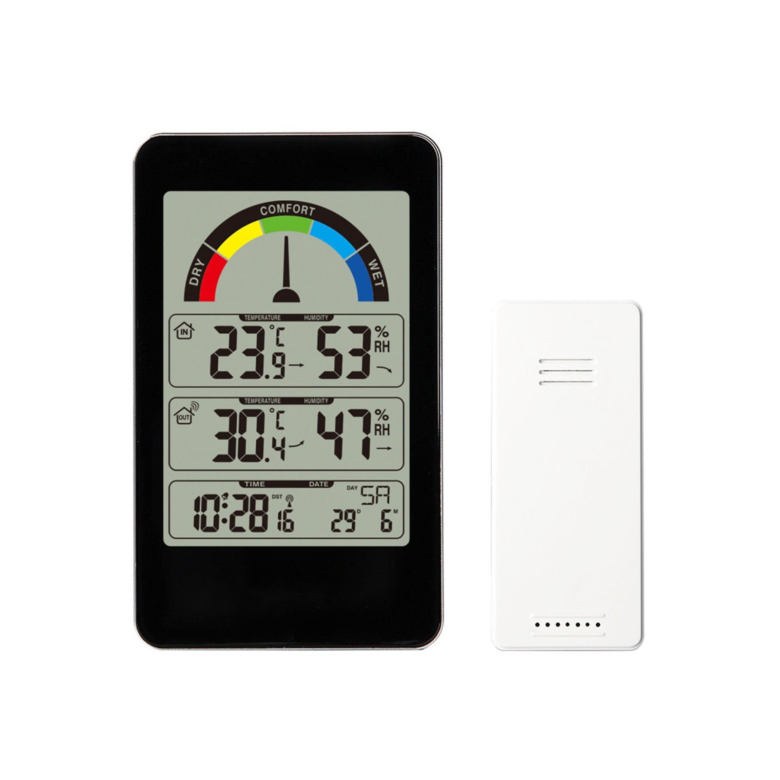 Wall-mounted Weather Clock Household Indoor And Outdoor Thermometers And Hygrometers, Comfort Indicating Temperature Trends, Electronic Alarm Clocks ,Enhanced Signal Transmission
