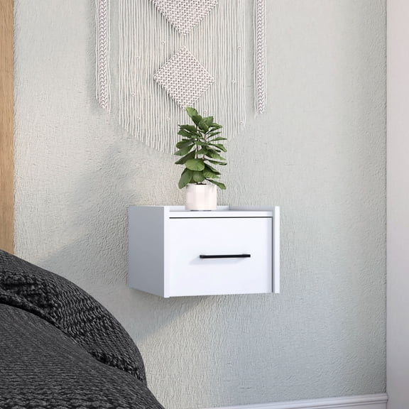 Wall-mounted construction / Multipurpose side table / Maximizes room area utilization