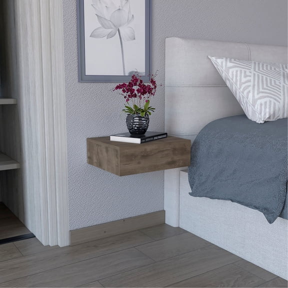 Wall-mounted, drawer-equipped table / Space-efficient for various living scenarios