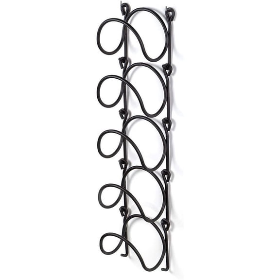 Wall mounted wine rack, country style kitchen wall decoration, curved finish, set