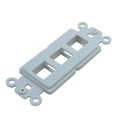 thumbnail image 1 of Wall plate: 3 Open Keystone Decora Plate Insert, White, 1 of 2