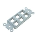 thumbnail image 1 of Wall plate: 6 Open Keystone Decora Plate Insert, White, 1 of 2