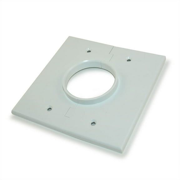 Wall plate: Double-Gang Pass-Thru Wall plate Split-Port