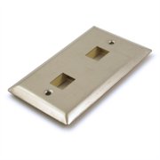 Wall plate Keystone, 2 Hole - Stainless Steel