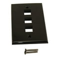 thumbnail image 1 of Wall plate: Keystone, 3 Hole - Black, 1 of 2