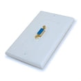 thumbnail image 1 of Wall plate: VGA Female/Female 1 Port, Gold Plated, White, 1 of 2
