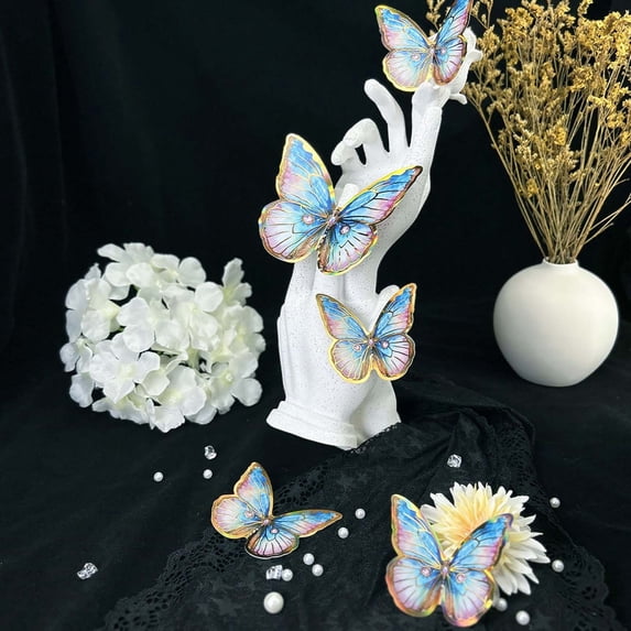 Wall stickers,12 Pcs 3D Butterfly Wall Decor Wall Stickers Stereoscopic Decorative Background Decoration 12 Butterflies Decorations For Birthday Party Decorations Removable Butterfly Wall