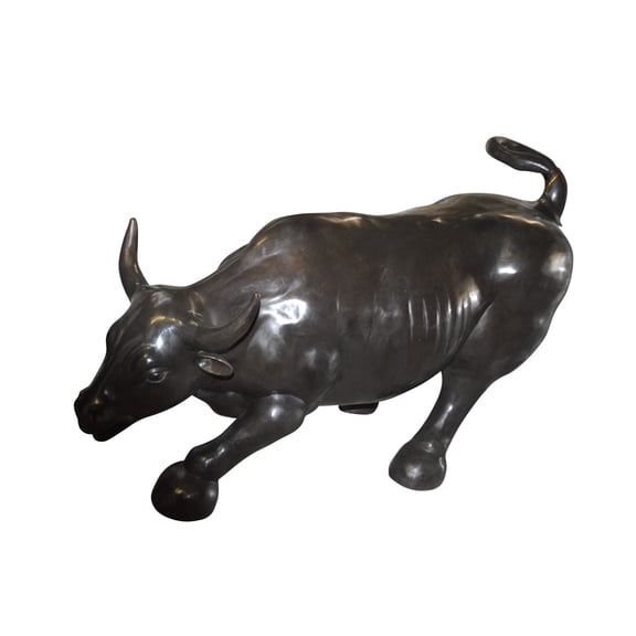 Wall street Bull - large Bronze Statue - Size: 22"L x 50"W x 33"H.
