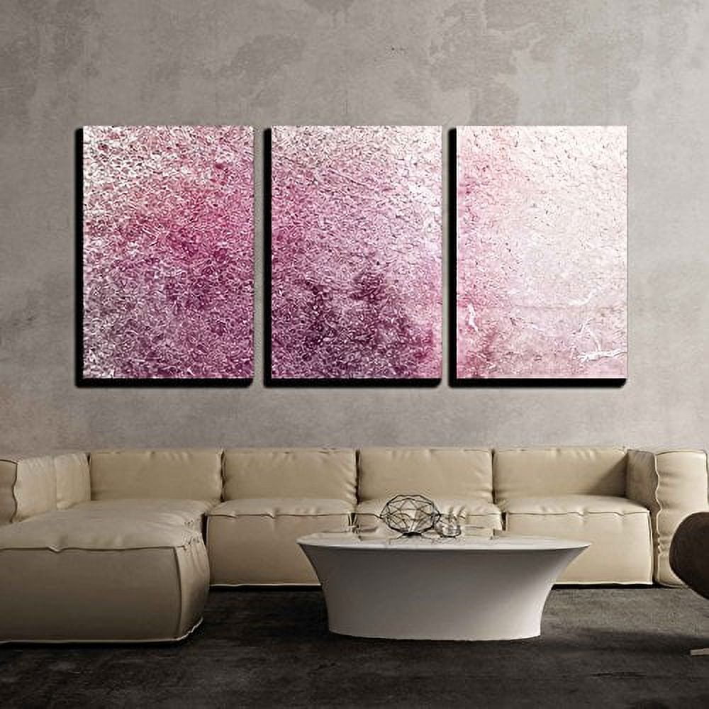 Wall26 3 Piece Canvas Wall Art - Pink Textured Wallpaper - Modern Home ...