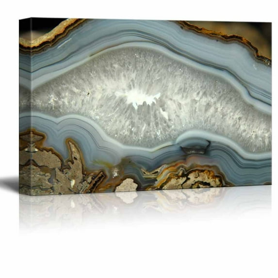 Wall26 Abstract Agate Slice Pattern Gallery - Canvas Art Wall Decor - 24"x36"