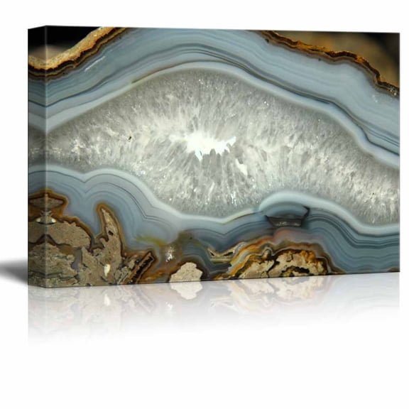 Wall26 Abstract Agate Slice Pattern Gallery - Canvas Art Wall Decor - 24"x36"