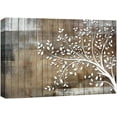 thumbnail image 1 of Wall26 Abstract Tree Canvas Wall Art - White Tree Branch with Leaves on Wood Style Background - Gallery Wrap Modern Home Decor , Ready to Hang - 16x24 inches, 1 of 5