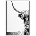 thumbnail image 1 of Wall26 Canvas Print Wall Art Black & White shetland Cow Minimal Nature Wilderness Animals Photography Realism Modern Framed Art Decora Creative Artwork for Home - 16"x24" White, 1 of 5