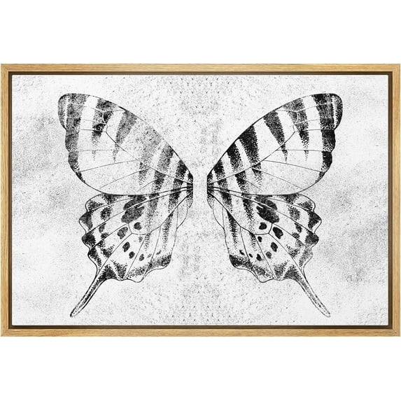 Wall26 Canvas Print Wall Art Duotone Monochrome Monarch Butterfly Nature Wilderness Animals Photography Realism Modern Framed Art Decora Multicolor Rustic for Bedroom - 24"x36" Natural