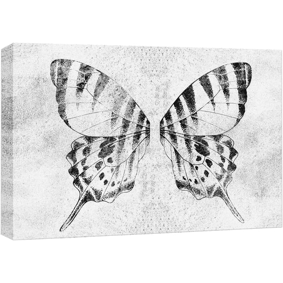 Wall26 Canvas Print Wall Art Duotone Monochrome Monarch Butterfly Nature Wilderness Photography Realism Modern Art Decora Multicolor Rustic Unframed for Bedroom - 12"x18"