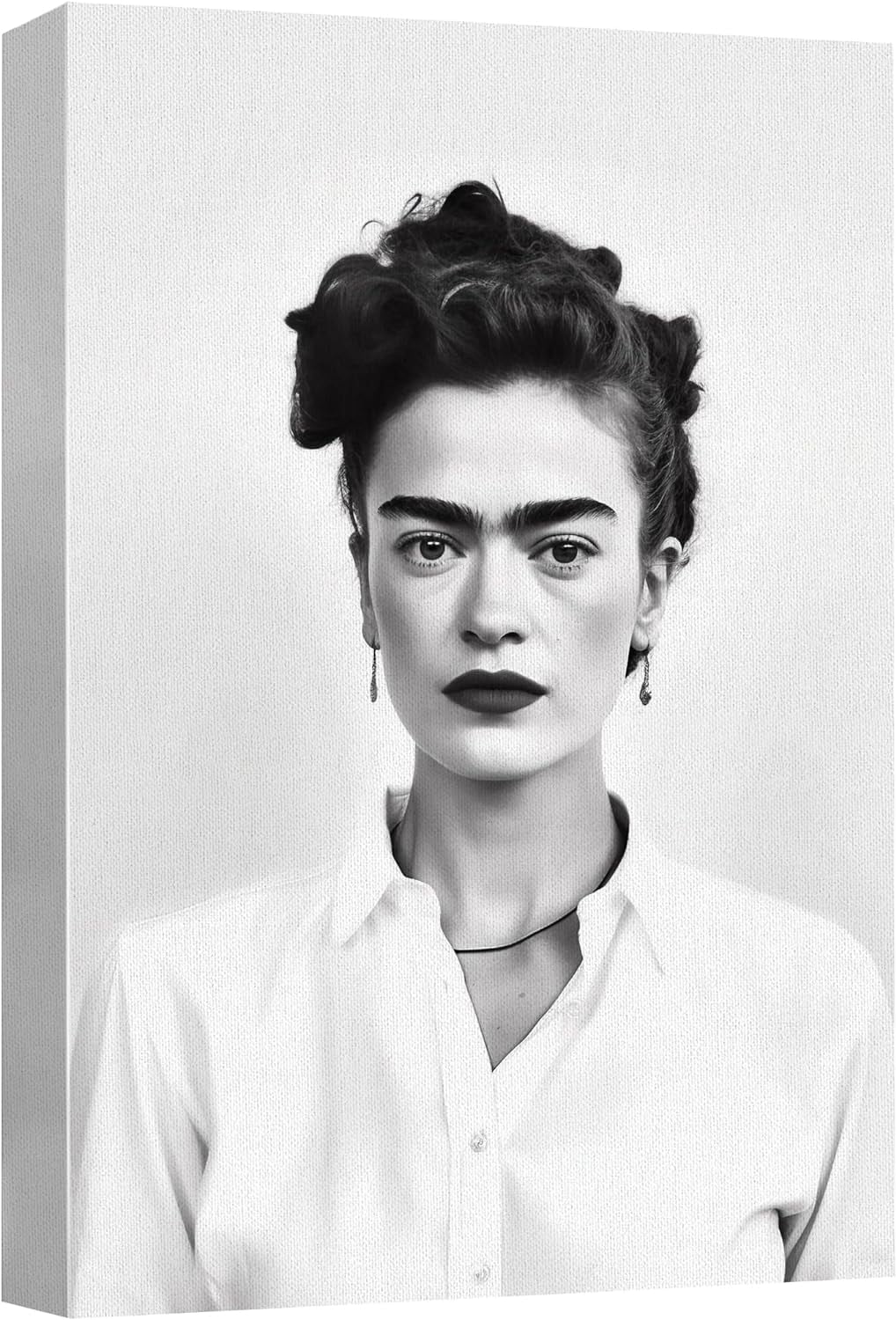 Wall26 Canvas Print Wall Art Frida Kahlo Black &amp; White Classic Portrait Art Celebrities Pop ...