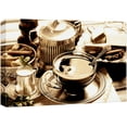 thumbnail image 1 of Wall26 Canvas Print Wall Art Morning Coffee Espresso Sepia Print Kitchen & Cooking Food Artwork Modern Photography Art Realism Decorative Unframed for Restaurant, Coffee Shop - 12"x18", 1 of 5