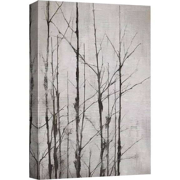 Wall26 Canvas Print Wall Art Tree Branch Moody Grunge Art Forest Farmhouse Countryside Print Nature Wilderness Illustrations Artwork Modern Floral Botanical Art Decorative - 12"x18"