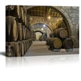 thumbnail image 1 of Wall26 Canvas Prints Wall Art - Cellar with Wine Barrels | Modern Wall Decor/Home Decoration Stretched Gallery Canvas Wrap Giclee Print. Ready to Hang - 12" x 18", 1 of 3