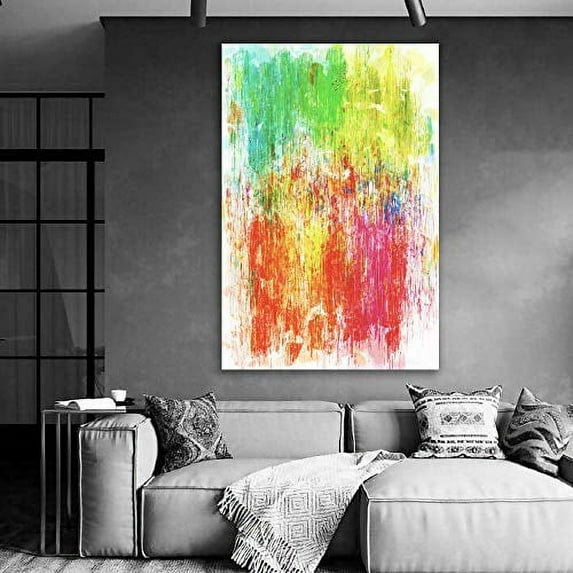 Wall26 Canvas Wall Art - Abstract Art Colorful Painting for Living Room - Modern Home Decor Stretched and Framed Ready to Hang